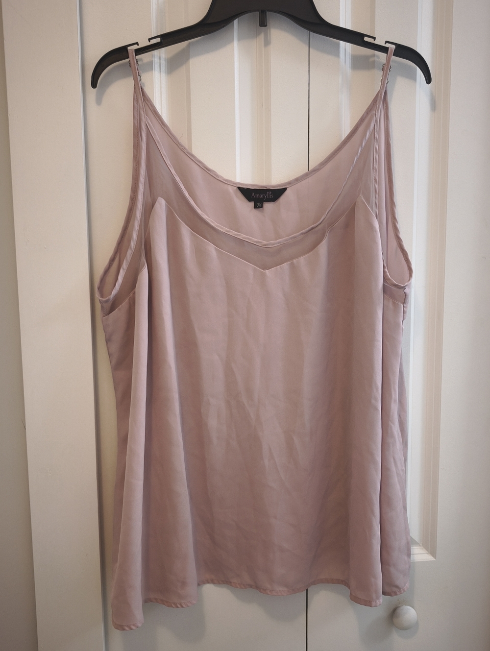 Amrilyis Women's Dusty Blush Satin V-Neck Camisole